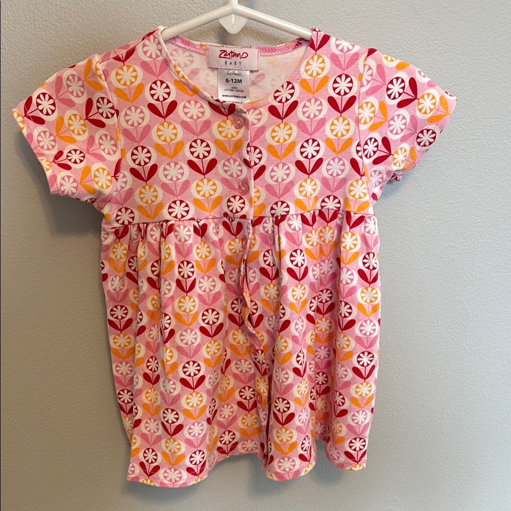 Zutano Block Baby Dress 6-12 Months